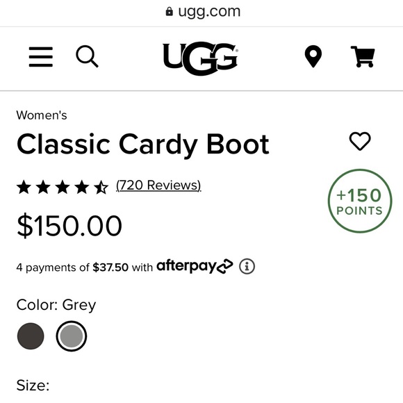 UGG Classic Cardy Boot - Grey - Picture 3 of 13